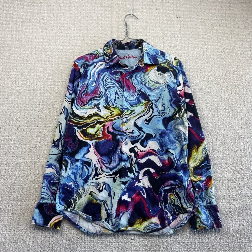 Robert Graham Starbursts Oil Slick Trippy Acid Art Multicolor Men S Classic Fit